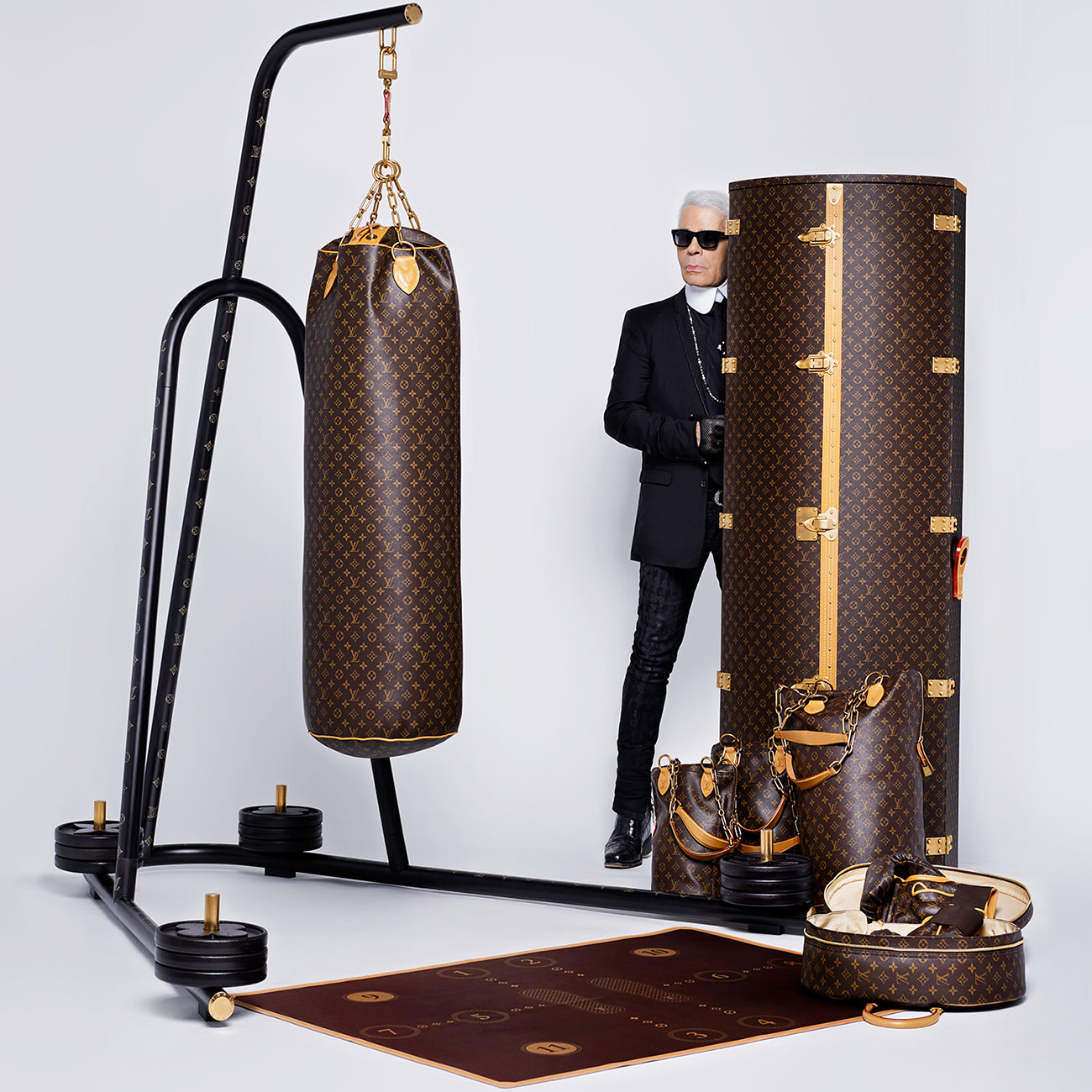 Brown Limited Edition Celebrating Monogram Punching Bag in Coated