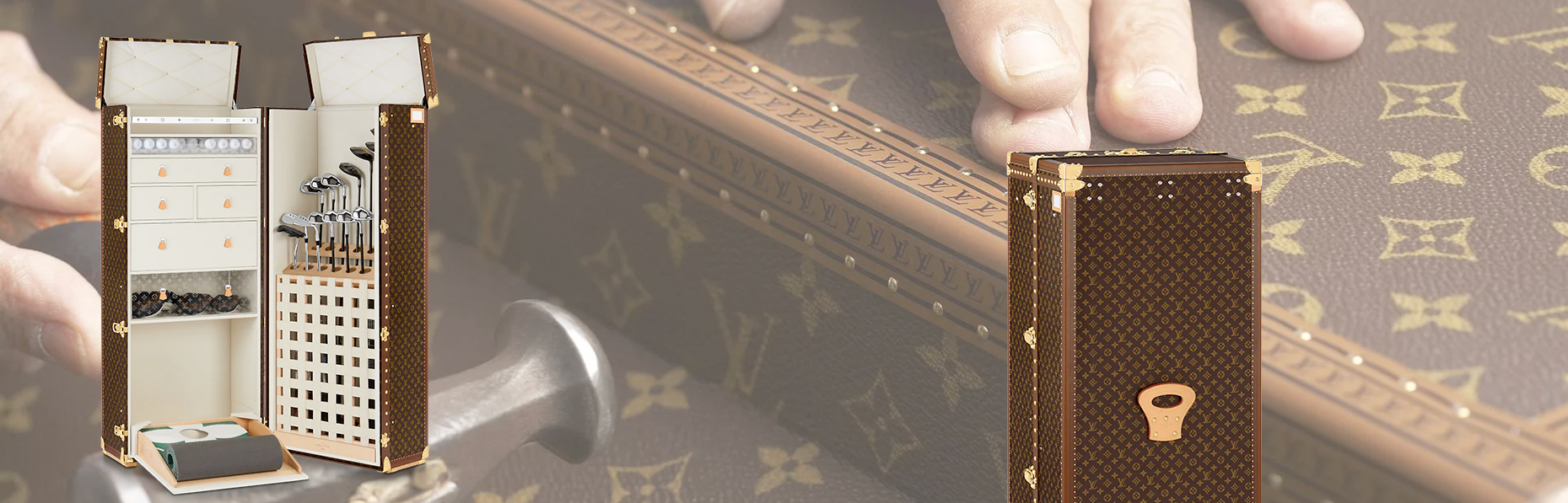 Louis Vuitton presents a golf trunk that comes with a built-in