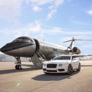 Bentley super car plane travel